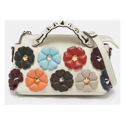 Fendi Multicolor Leather Mini By The Way Studded Flower Crossbody Bag