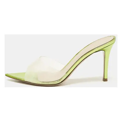 Gianvito Rossi Green PVC Elle Slide Sandals Size