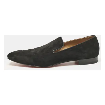 Christian Louboutin Black Suede Dandelion Loafers Size 45.5