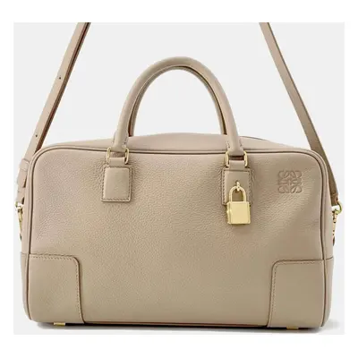 Loewe Beige Leather Amazona Satchel Bag