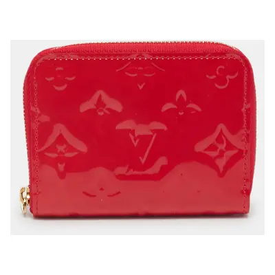 Louis Vuitton Rouge Grenadine Monogram Vernis Zippy Coin Purse