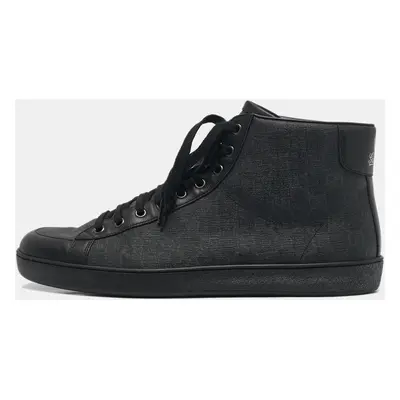 Gucci Black GG Supreme Canvas and Leather Brooklyn Sneakers Size