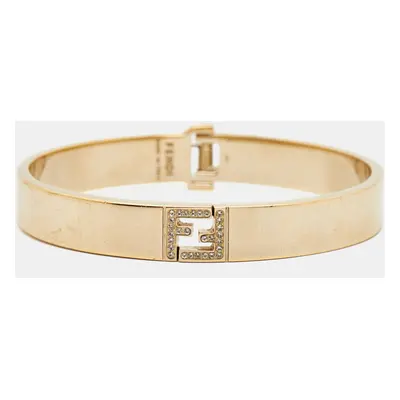 Fendi Fendista Crystals Gold Tone Bracelet