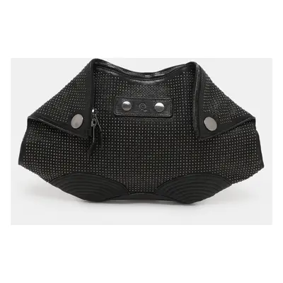 Alexander McQueen Black Leather Medium De Manta Studded Clutch