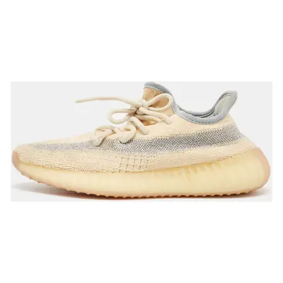 Yeezy x Adidas Light Yellow Knit Fabric Boost V2 Linen Sneakers Size 1/3