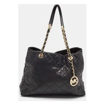 Michael Kors Black Quilted Leather Susannah Tote