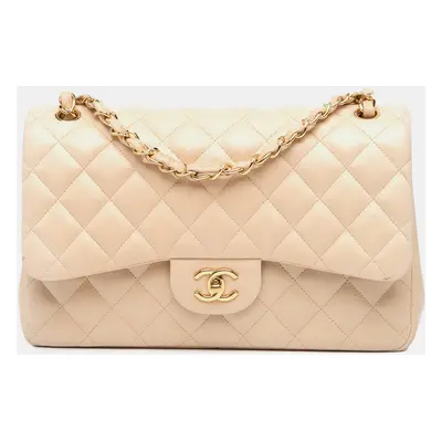 Chanel Brown Jumbo Classic Lambskin Double Flap