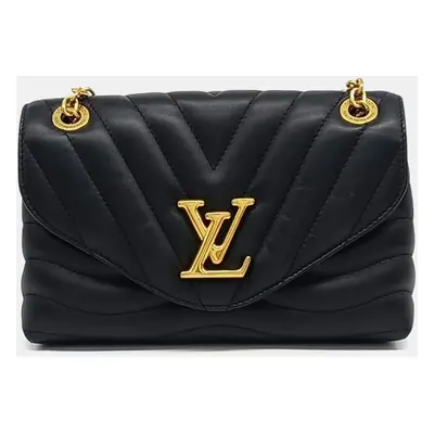 Louis Vuitton Black Leather New Wave Chain Shoulder Bag