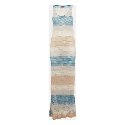 Missoni Mare Multicolor Patterned Knit Sleeveless Maxi Dress