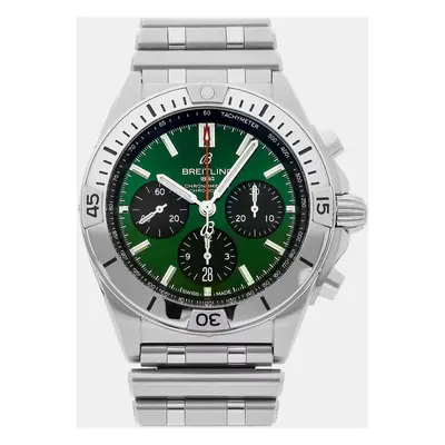 Breitling Green Stainless Steel Chronomat AB0134101L1A1 Automatic Men's Wristwatch mm