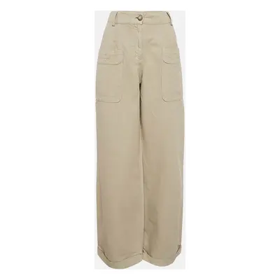 Chanel Beige Linen Blend Straight Leg Pants