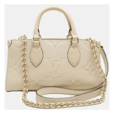 Louis Vuitton Creme Monogram Empreinte On the Go EW Handbag