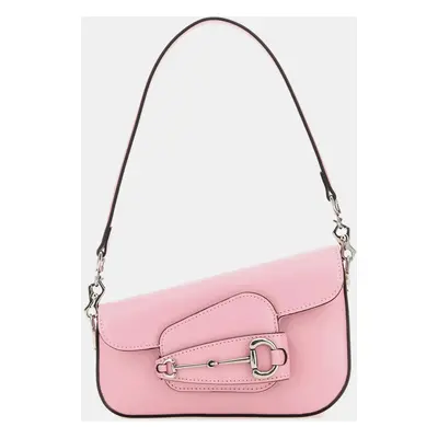 Gucci Pink Leather Mini Gucci Horsebit Handbag