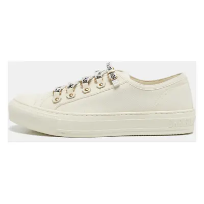 Dior 0ff-White Canvas Walk'n'Dior Low-Top Sneakers Size 39.5