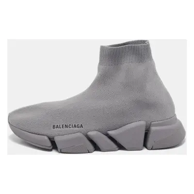 Balenciaga Grey Knit Fabric Speed Trainer Sneakers Size