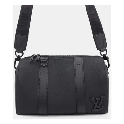 Louis Vuitton Black Leather Aerogram City Keepall Bag