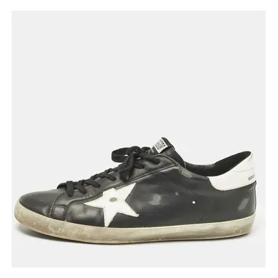 Golden Goose Black/White Leather Superstar Low Top Sneakers Size