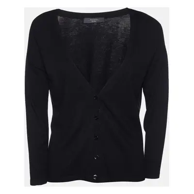 Weekend Max Mara Black Knit Button Front Cardigan