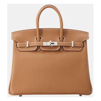 Hermes Gold Togo Leather Birkin Tote Bag