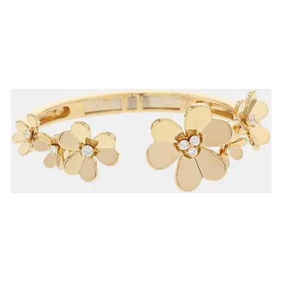 Van Cleef & Arpels 18K Yellow Gold Flower Medium Frivole Bracelet