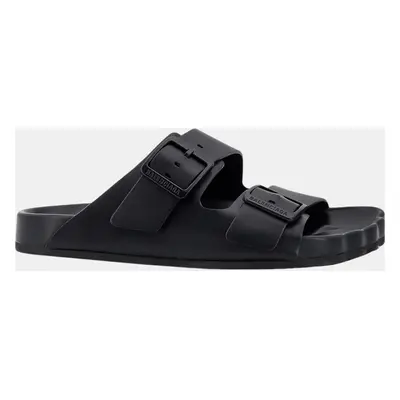 Balenciaga Black Leather Sunday Slide Sandals EU