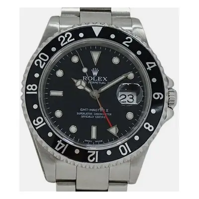 Rolex Black Stainless Steel GMT-Master II Automatic Men's Wristwatch mm