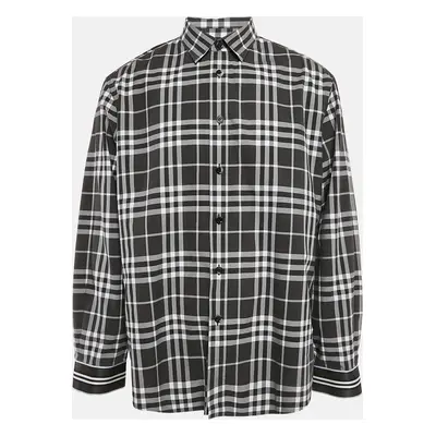 Burberry Black Check Cotton Long Sleeve Shirt