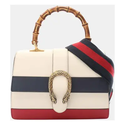 Gucci Multicolor Medium Leather Bamboo Dionysus Web Satchel