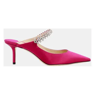 Jimmy Choo Pink Satin Embellished Bing Pumps EU