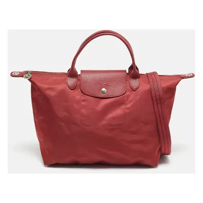 Longchamp Red Nylon Le Pliage Tote