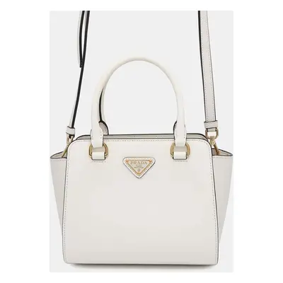 Prada White Saffiano Leather Mini Shoulder Bag