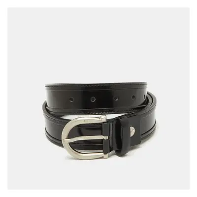 Salvatore Ferragamo Black Leather Buckle Belt