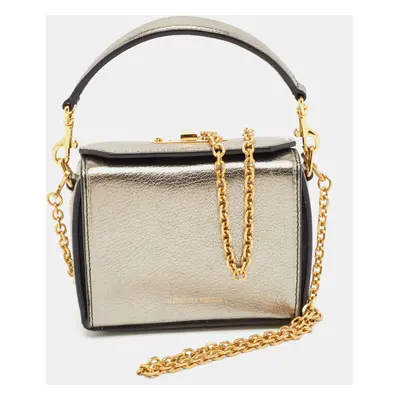 Alexander McQueen Metallic Leather Mini Box Bag