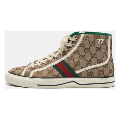 Gucci Beige/Ebony GG Canvas Tennis Sneakers Size