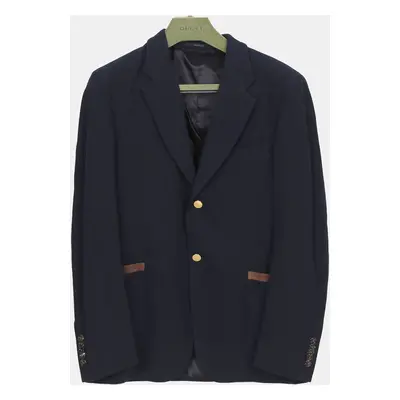 Gucci Navy Cotton Web Detail Jersey Jacket Size