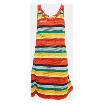 Marni x No Vacancy Inn Multicolor Stripe Crochet Mini Dress