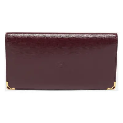 Cartier Red Leather Must de Cartier Continental Wallet