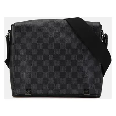 Louis Vuitton Black Damier Graphite Canvas District PM Messenger Bag