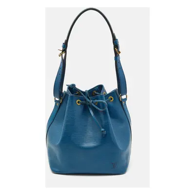 Louis Vuitton Blue Toledo Epi Leather Petit Noe Bag