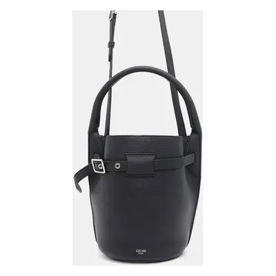 Celine Black Leather Nano Big Bucket Bag