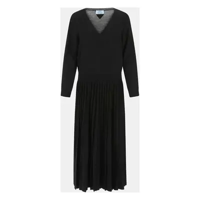 Prada Black Stretch Wool Blend Dress Women’s IT