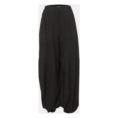 Alexander McQueen Black Wool Blend Pleated Trousers