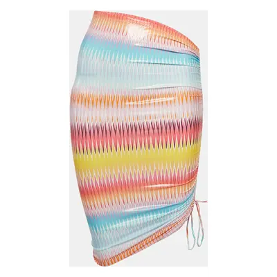 Missoni Multicolor Chevron Print Ruche Tie-Up Skirt