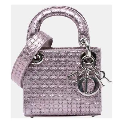 Dior Purple Micro Patent Microcannage Lady Dior