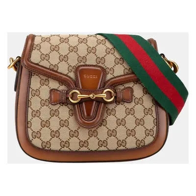 Gucci Brown Medium GG Canvas Lady Web Crossbody