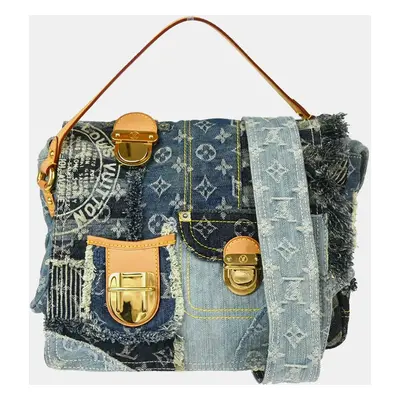 Louis Vuitton Monogram Denim Patchwork Posty Handbag