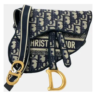 Dior Navy Saddle Flat Waist Pouch