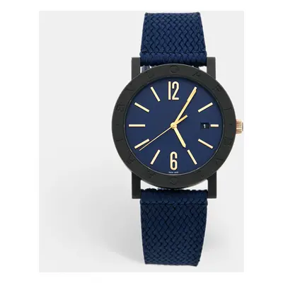 Bvlgari Blue DLC Coated Stainless Steel Rubber Bvlgari Bvlgari