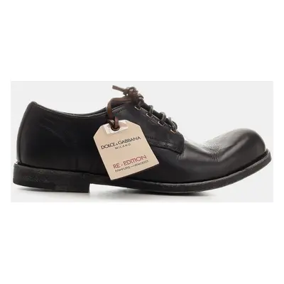 Dolce & Gabbana Black Leather Re-Edition Derby Lace Ups Men’s IT