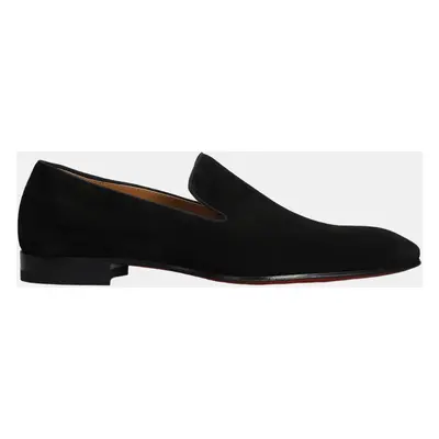 Christian Louboutin Black Suede Dandelion Flat Loafers IT 39.5